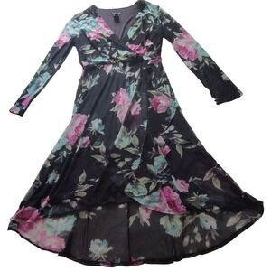 Anthropologie Wrap Dress Kate and Lily Womens Size 6 Floral V Neck Fairy